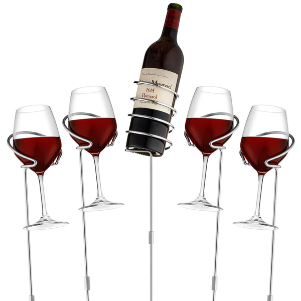 Wine Bottle & Cup Standing Holder