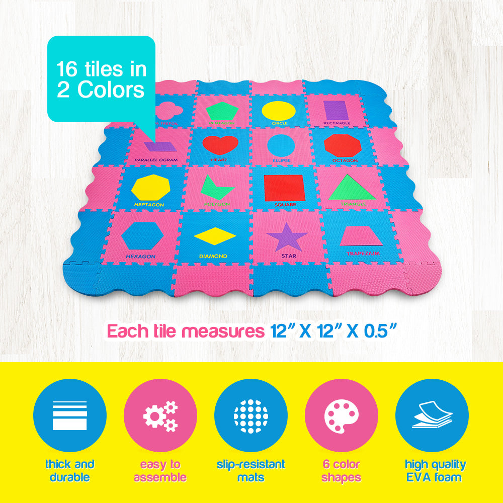 Fabuware Kids Play Mat Puzzle With Fence - Thick And HIGH QUALITY Dura 