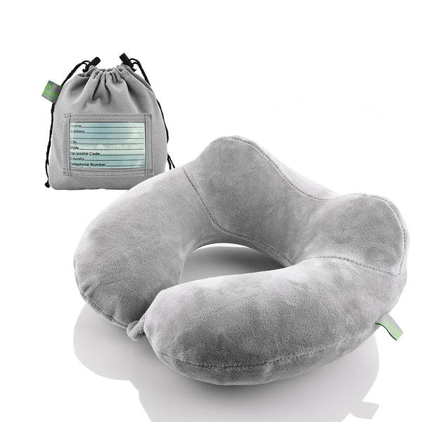 Inflatable travel pillow (Grey)